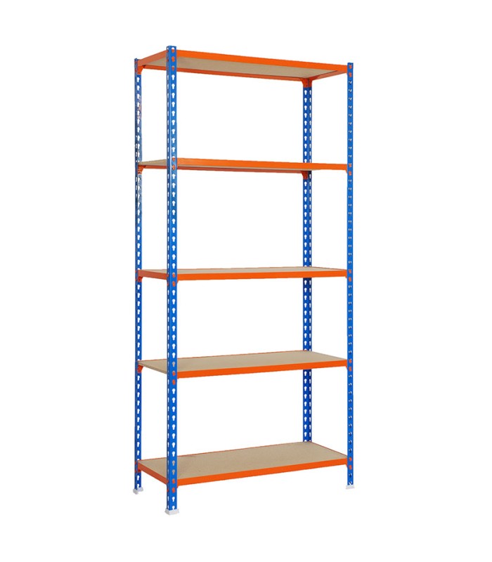 ESTANTERIA MAD 5 B AZUL/NJ 200x100X40 CM