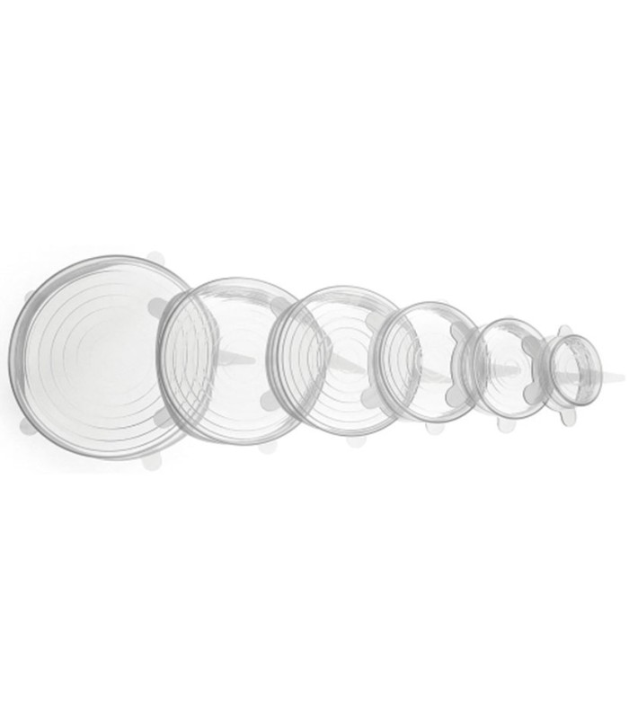 TAPAS SILICONA ELASTICAS 6 UNIDADES