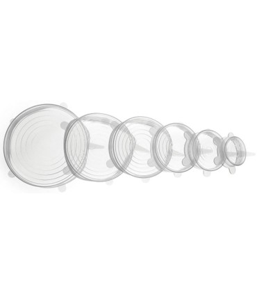 TAPAS SILICONA ELASTICAS 6 UNIDADES