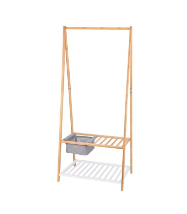 COLGADOR BAMBU C/REPISA 70X45X160 CM.
