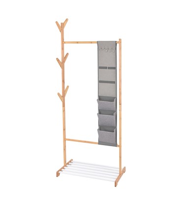 COLGADOR BAMBU C/REPISA 65X38X167 CM.