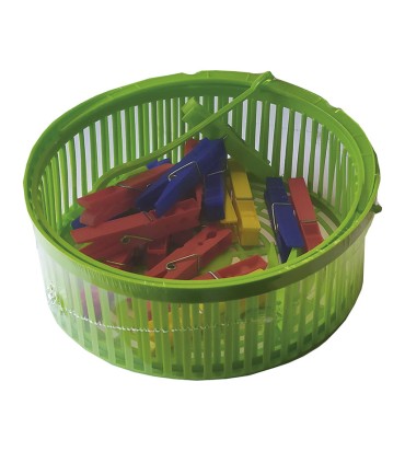 CESTO PINZAS EXTENS. +25 PINZAS PLAST.