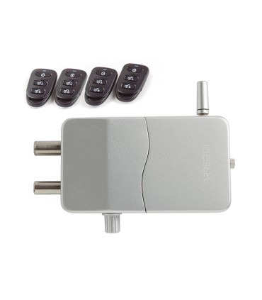 CERRADURA INVISIBLE CON ALARMA. PLATA