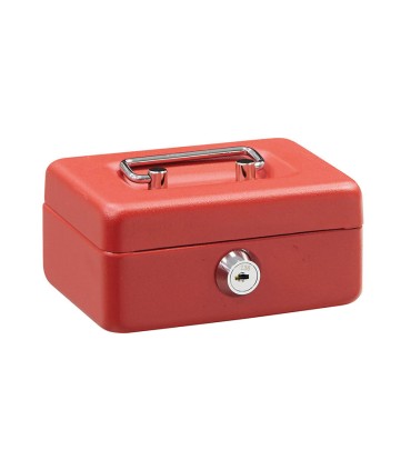 CAJA CAUDALES ROJA. HUCHA. 60X125X85 MM.