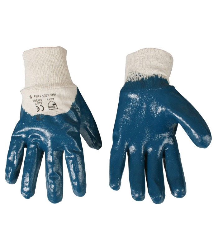 GUANTE NITRILO PESADO PUÑO ELAST. T/10