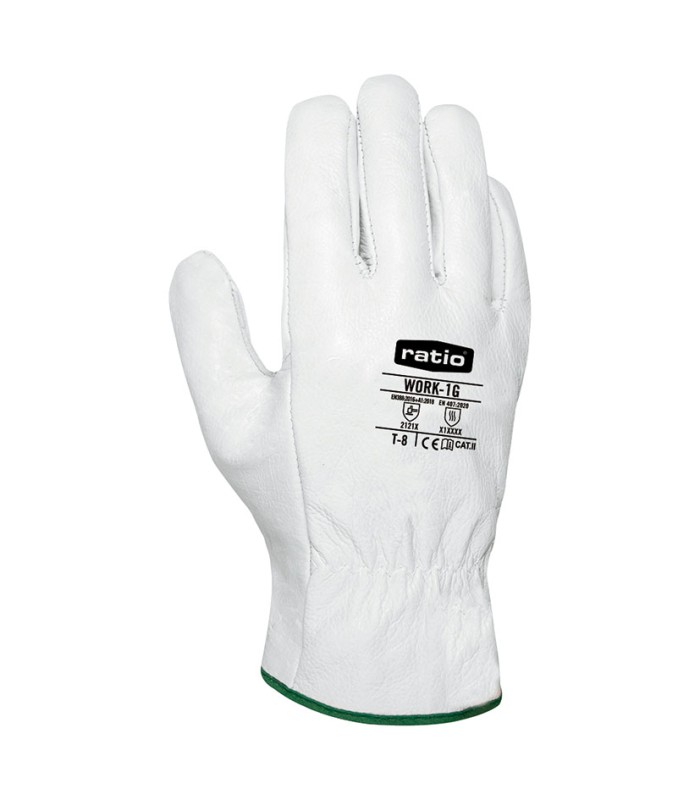 GUANTE PIEL FLOR COLOR BLANCO TALLA 9