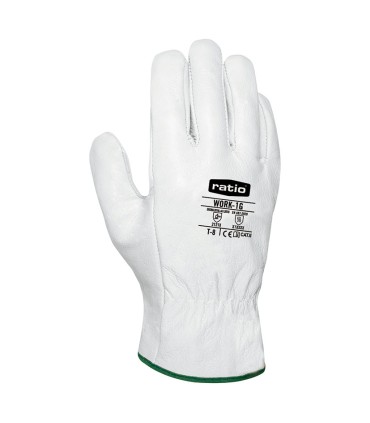 GUANTE PIEL FLOR COLOR BLANCO TALLA 10