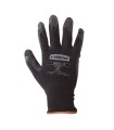 GUANTE NYLON C/RECUBR.NITRILO NEGR. T/10