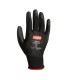 GUANTE POLIEST.C/RECUBR.POLIURE NEG.T/8