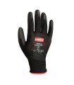 GUANTE POLIEST.C/RECUBR.POLIURE NEG.T/8