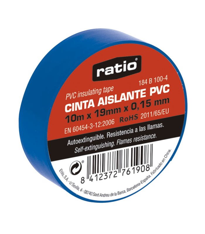 CINTA AISLANTE 19X10M AZUL  0,15MM