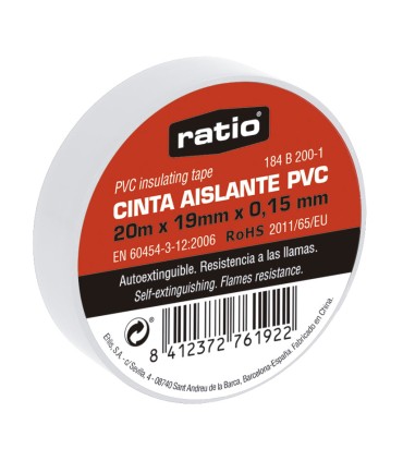 CINTA AISLANTE 19X20M BLANCA  0,15MM