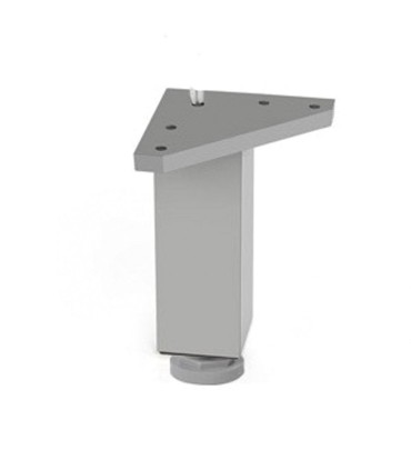 PATA CUADRADA  40xh150 MM. ALUM. MATE