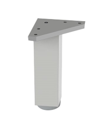 PATA CUADRADA 40xh120MM. ALUM. MATE