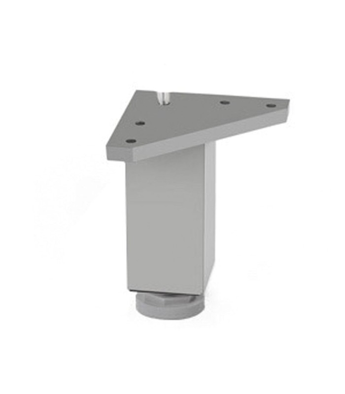 PATA CUADRADA  40xh100 MM. ALUM. MATE