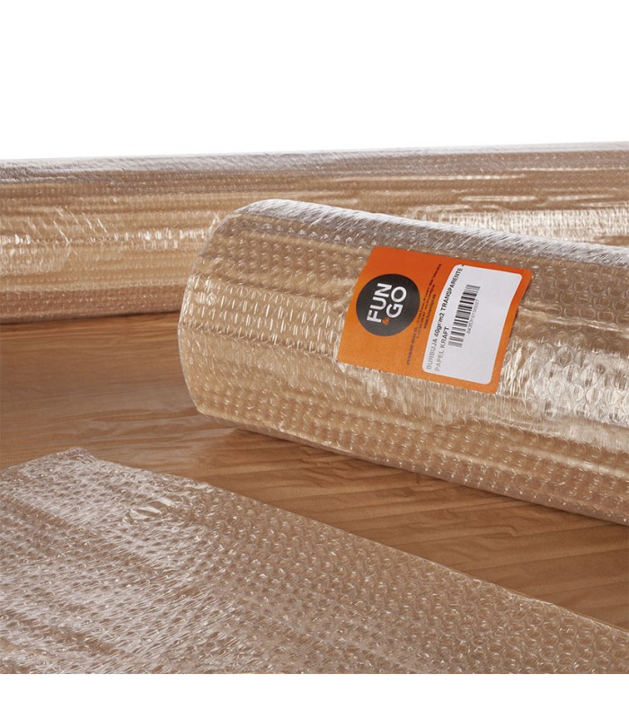 BURBUJA TRANSP.+PAPEL KRAFT 1, 20X10M