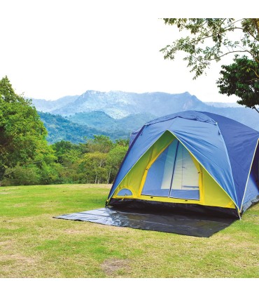 MALLA SUELO CAMPING VERDE. 3X6