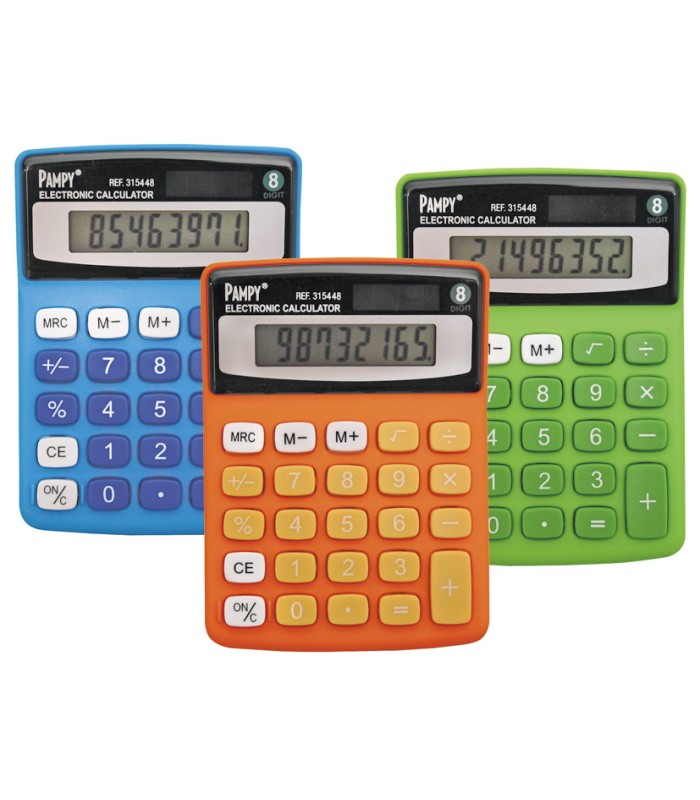 CALCULADORA 8D DECORADA. COL.VARIADOS