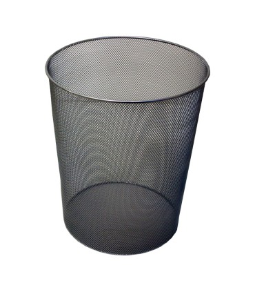 PAPELERA METÁLICA C.PLATA. D.29,5X35 CM