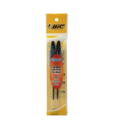 BLISTER 2 UDS.BOLIGRAFO BIC NEGRO
