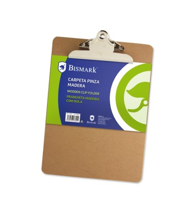 CARPETA DE MADERA CON PINZA