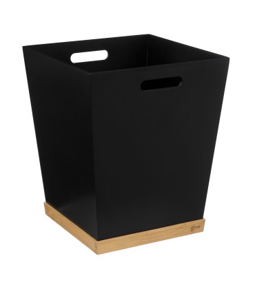 PAPELERA OFICINA BAMBU BAVA NEGRA
