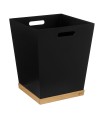 PAPELERA OFICINA BAMBU BAVA NEGRA