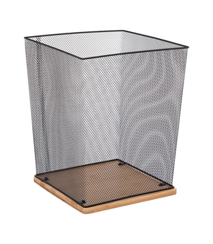 PAPELERA OFICINA METAL/BAMBU HAVI