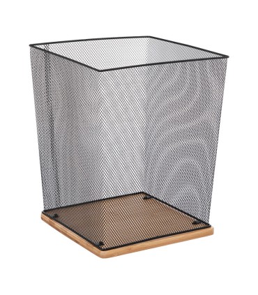 PAPELERA OFICINA METAL/BAMBU HAVI