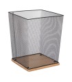 PAPELERA OFICINA METAL/BAMBU HAVI
