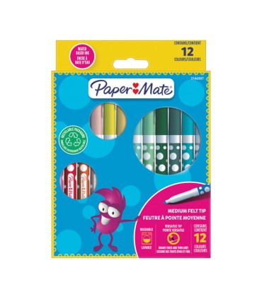 ROTULADORES COLORES PAPER MATE 12 UDS.