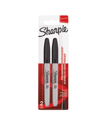 MARCADOR PERMANENTE SHARPIE NEGRO 2UDS.