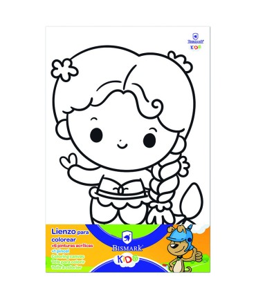 LIENZO COLOR. PINT.ACRILICAS+PINCEL.SURT