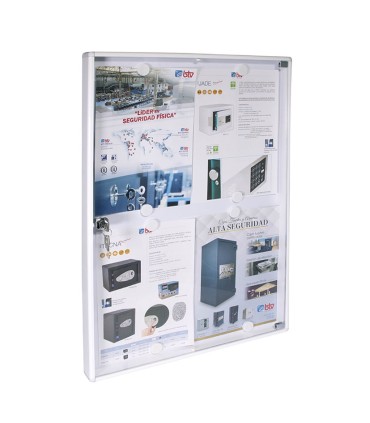 PANEL ANUNCIOS "v2". 4 DIN A4. BLCO.