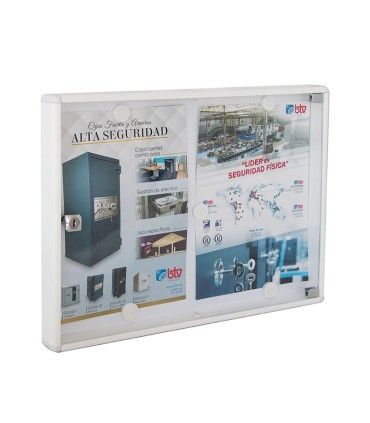 PANEL ANUNCIOS "H". 4 DIN A4. BLCO.