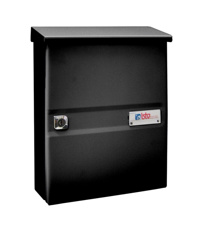 BUZON EXTERIOR MET. COLONIA. NEGRO.