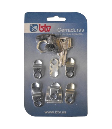 SET CERRADURAS BUZONES BTV. CROMADO.
