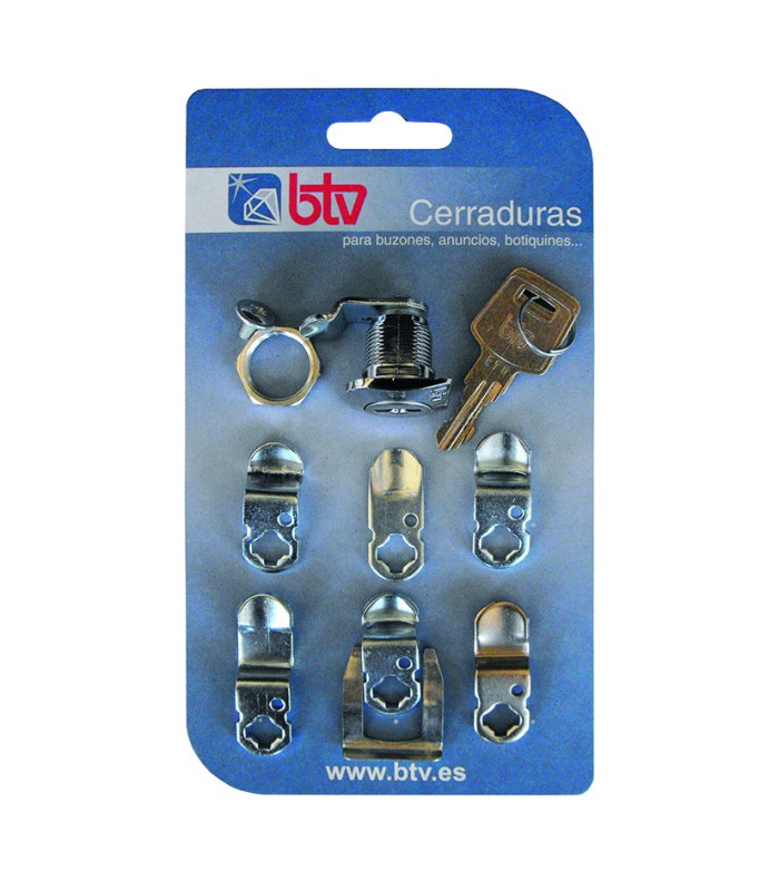 SET CERRADURAS BUZONES BTV. CROMADO.