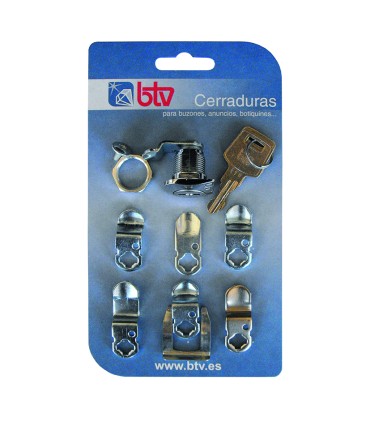 SET CERRADURAS BUZONES BTV. CROMADO.