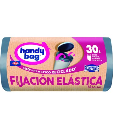 BOLSAS BASURA 30L.ELASTICA. 12 UNID