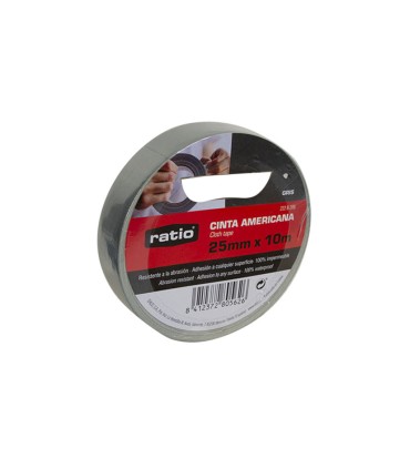 CINTA AMERICANA MULTIUSO 25MM 10MT. GRIS