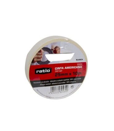 CINTA AMERICANA MULTIUSO 25MM 10M BLANCA