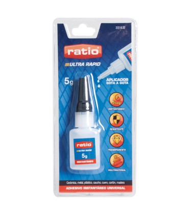 ADHESIVO CIANOCRILATO 5 G. RATIO