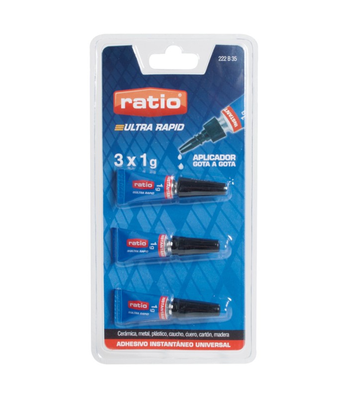 ADHESIVO CIANOCRILATO 3 x 1 G. RATIO