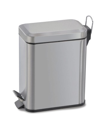 CUBO PEDAL A. INOX 5 L. RECTANG. HABITEX