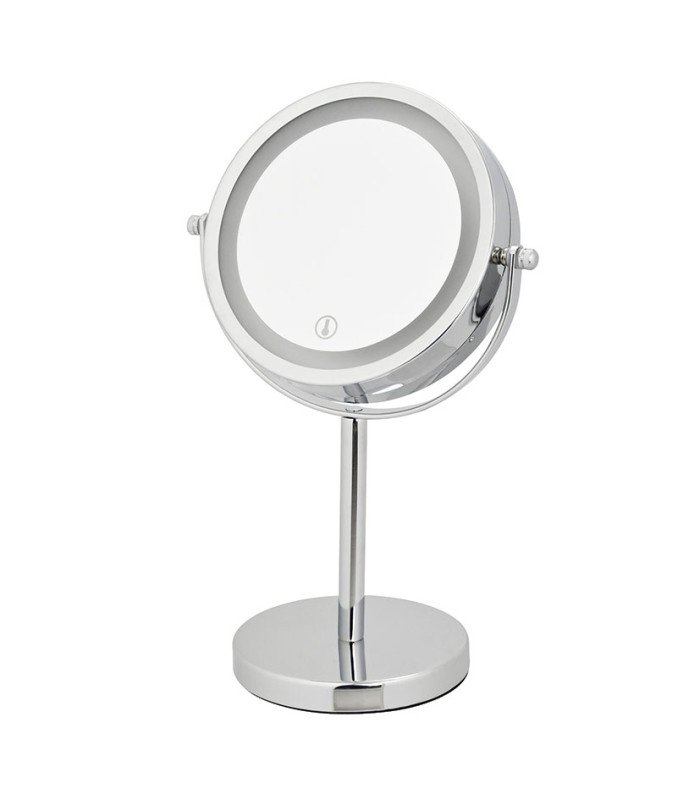 ESPEJO AUMENTO CROM. LED 16CM HABITEX
