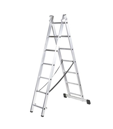 ESCALERA TRANSF. ALUMINIO 2X7 PELDAÑOS