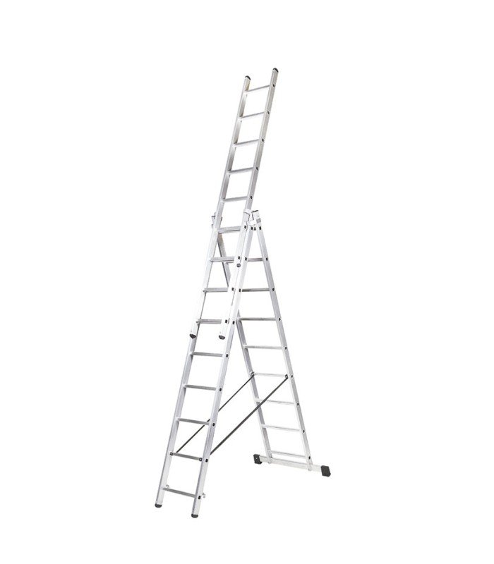 ESCALERA TRANSF. ALUMINIO 3X9 PELDAÑOS