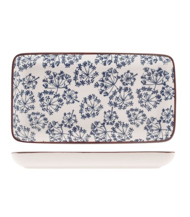 PLATO PORCELANA RECT. SETA 11X20 CM.SURT