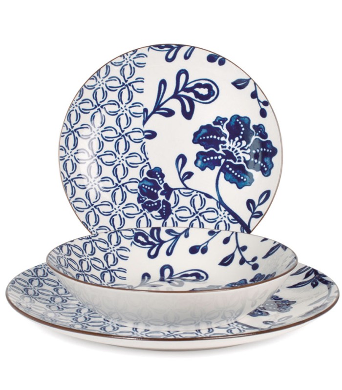 VAJILLA PORCELANA 18 PZ.COUPE SETA